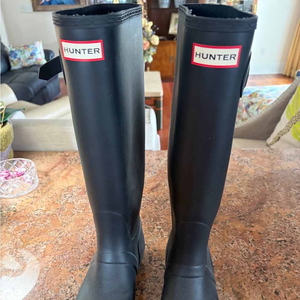 Hunter Black Original Wellington  Rain Boots